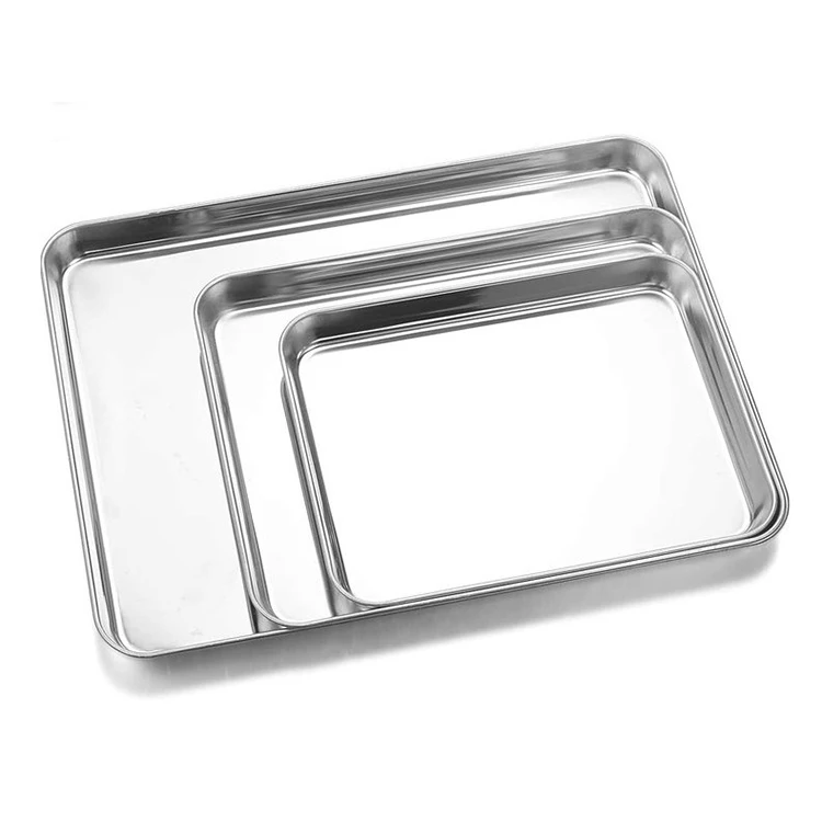 Factory Price Custom Metal Bakery Tray Commercial Flat Baking Cookie Sheet Aluminium Cake Tray/Pan for Oven