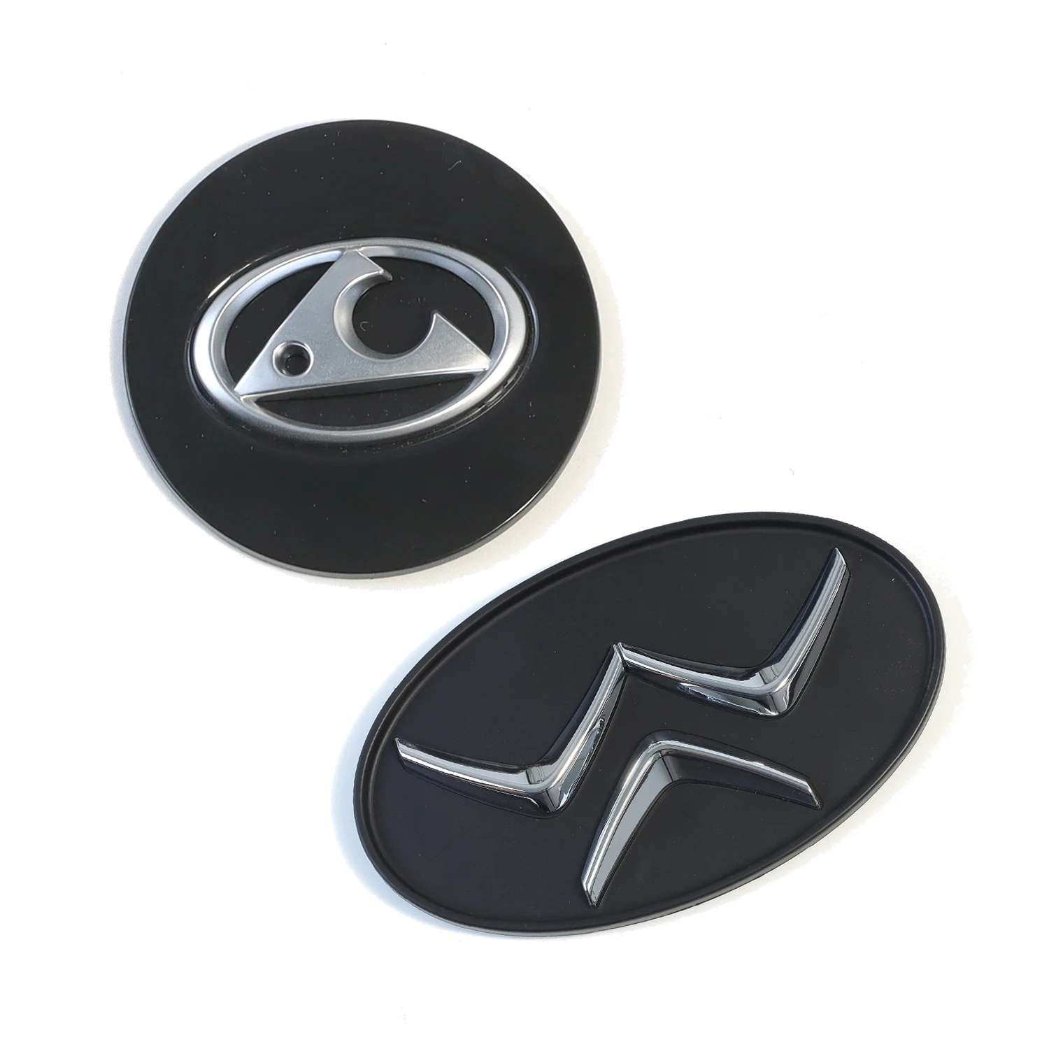 Factory Direct Customized Electroplated Smooth Surface ABS Chrome Plated 3D Black Silver Emblem Durable Car Badges