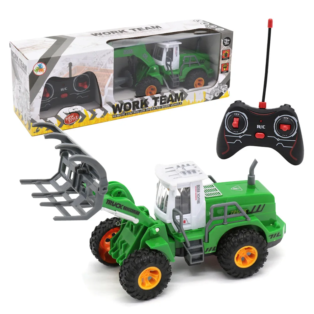 high quality 4 channel remote agricultural toy vehicles rc excavator truck toy