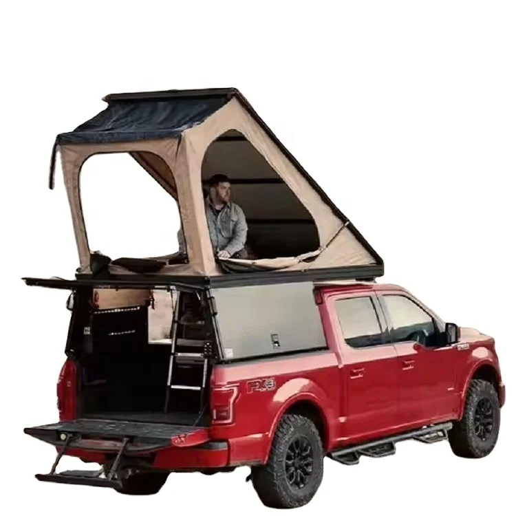 Hard Canopy Camper Nissan Titan Roof Top Tent Jeep Gladiator Alu  Cover Pickups Truck Pop up Shell 8ft Box cheyenne