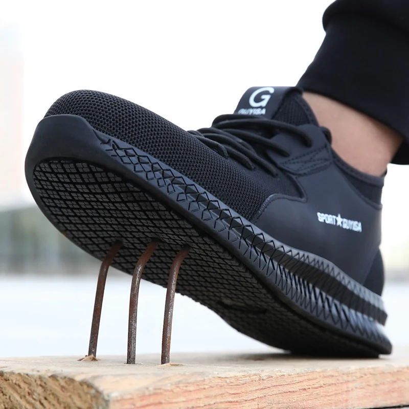 Высококачественная защитная обувь GUYISA со стальным носком резиновая подошва искусственная стелька противоскользящая дышащая