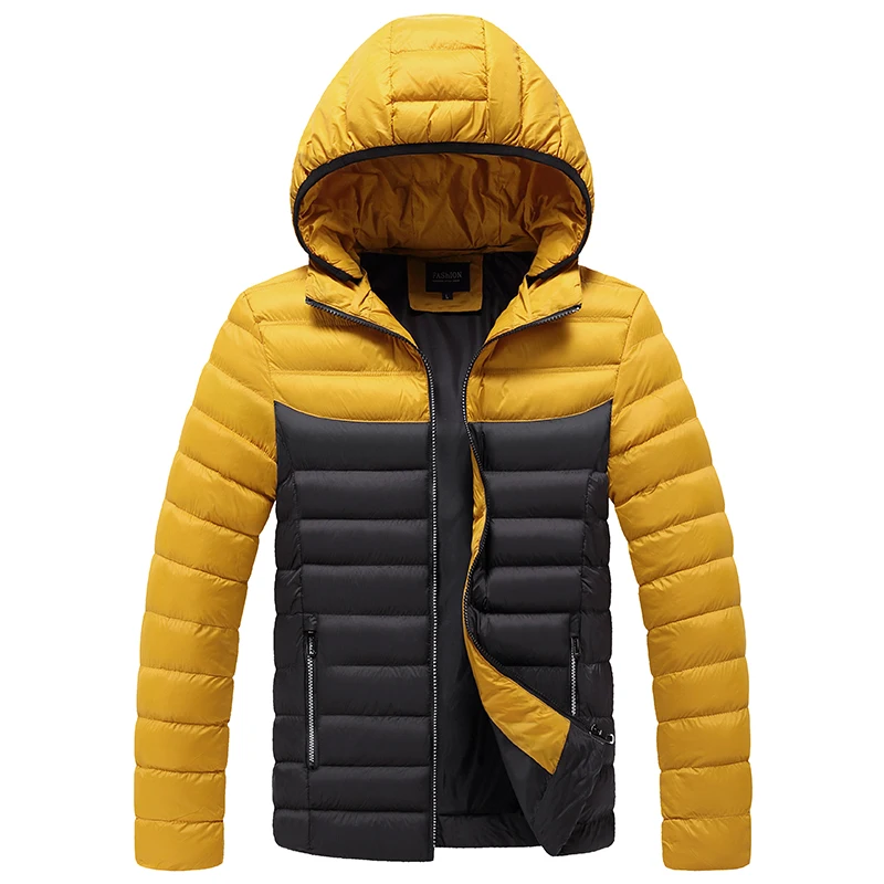 CMJM2039 Zip Up Hoody Short Cotton Padded Jacket Winter Coat For Man Lightweight Quilt Down Jacket