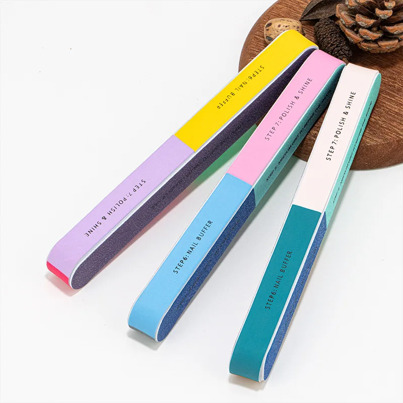 New Arrival Multifunctional Mini Nail File Seven-Side Polishing Nail Buffer Grinding Manicure Tool Sponge