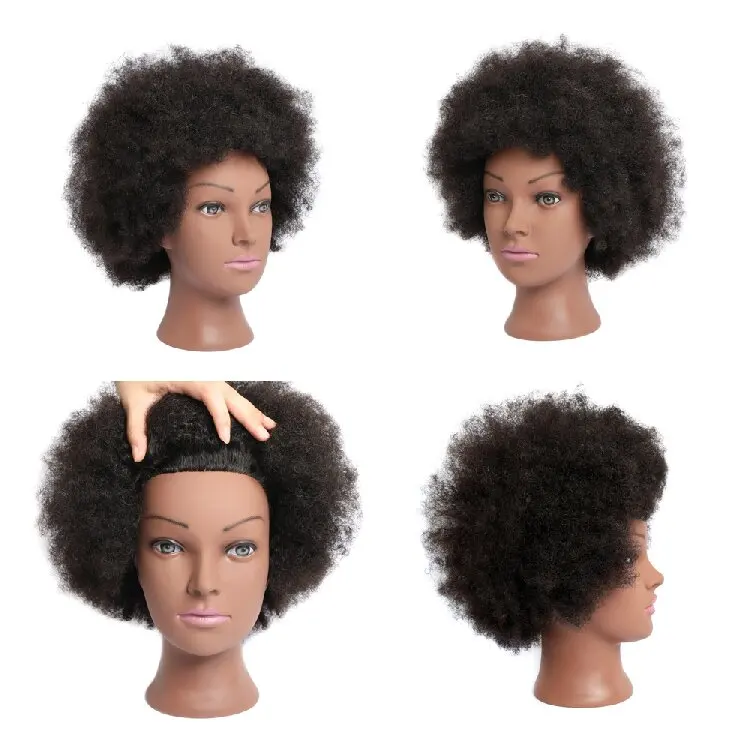 100 Human Hair Africa Training Head Mannequin Head for Curly Hair  Practice Hair Braiding