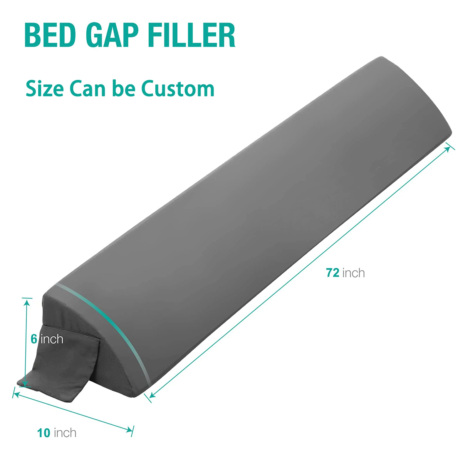 Custom Triangular  Bed Wedge Pillow Headboard Pillow for bed gap at bed head joint