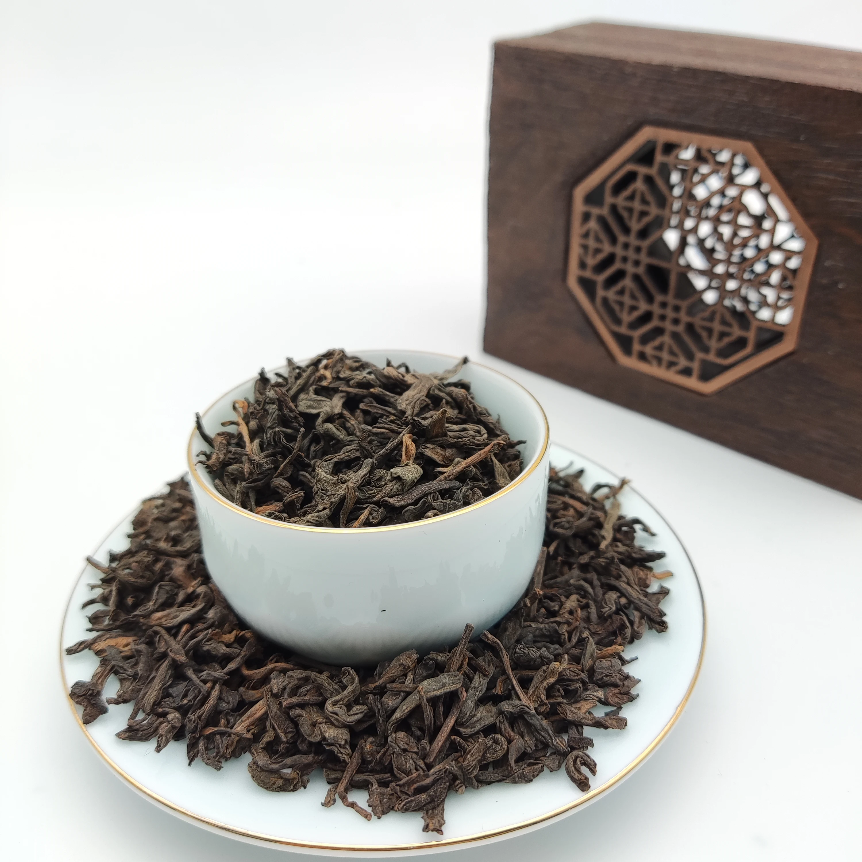 Yunnan Королевский император сырой Pu-er FOP зрелые Pu Er Shen ферментированные свободные листья Состаренный ПУ er Чай Торт кирпич Мини Туо Ча чай