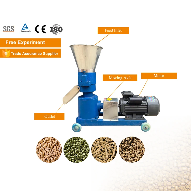 GATE 1-3T/H Machine For Poultry Feed Rabbit Feed Granulator Machine Feed Processing Machines Pellet Making