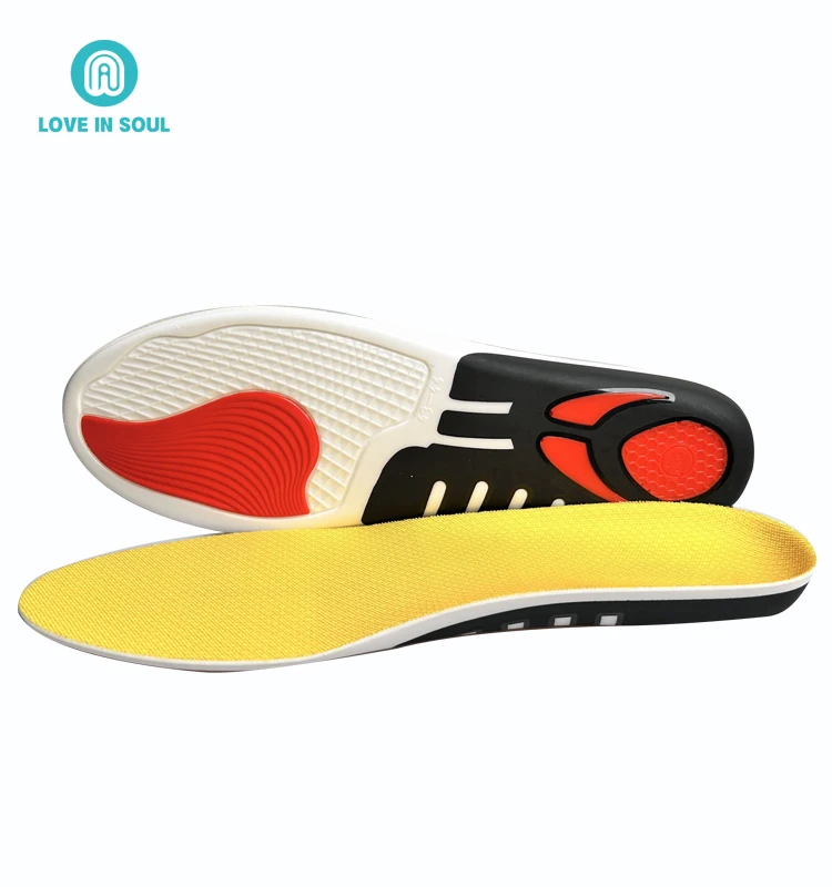 Premium Orthotic Arch Support Insole Flat foot Insole PU Gel Shock Absorption Light Comfort Sport Insole For Basketball Shoes