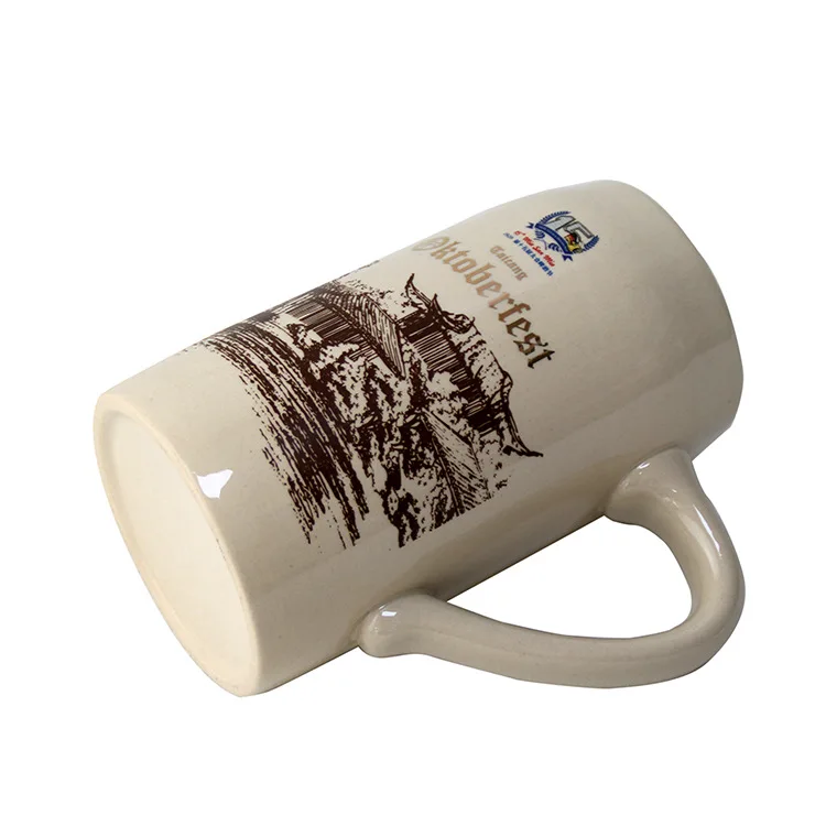 Hot sale German beer steins sublimation ceramic beer mug wine cup