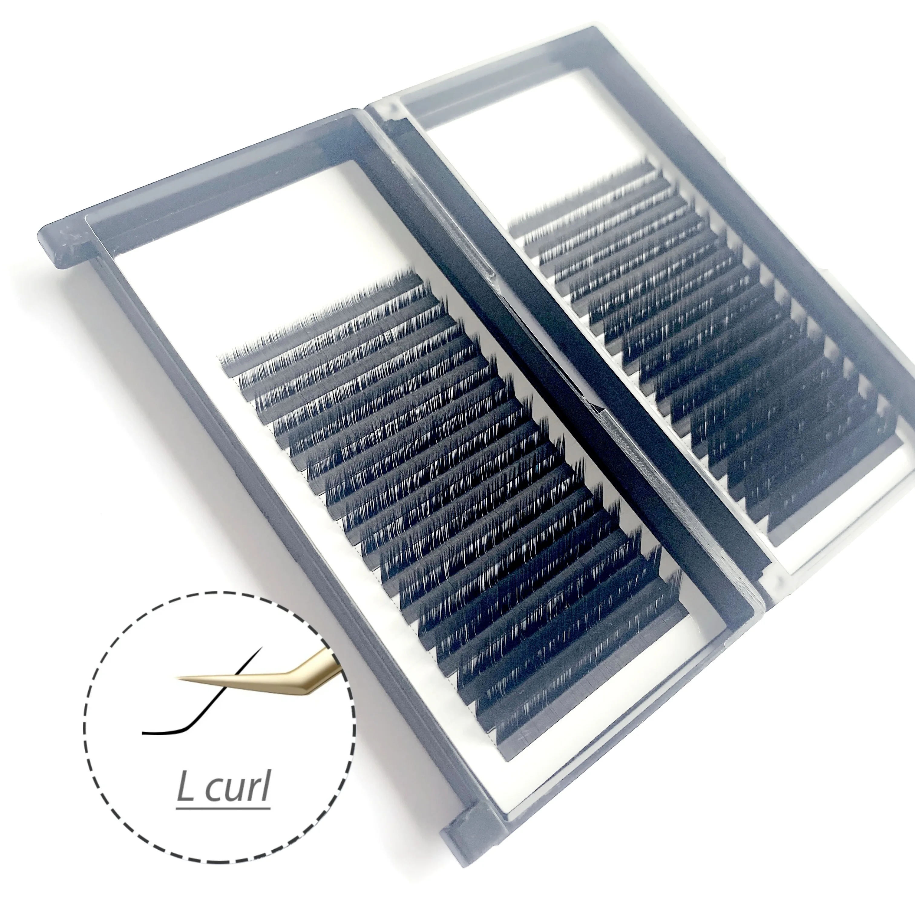 Mix 7~15/15-20/20-25mm Handmade Korean Pbt J/B/C/D/L/LU(M) CURL Eyelash Extension Natural Soft Faux Mink Lash