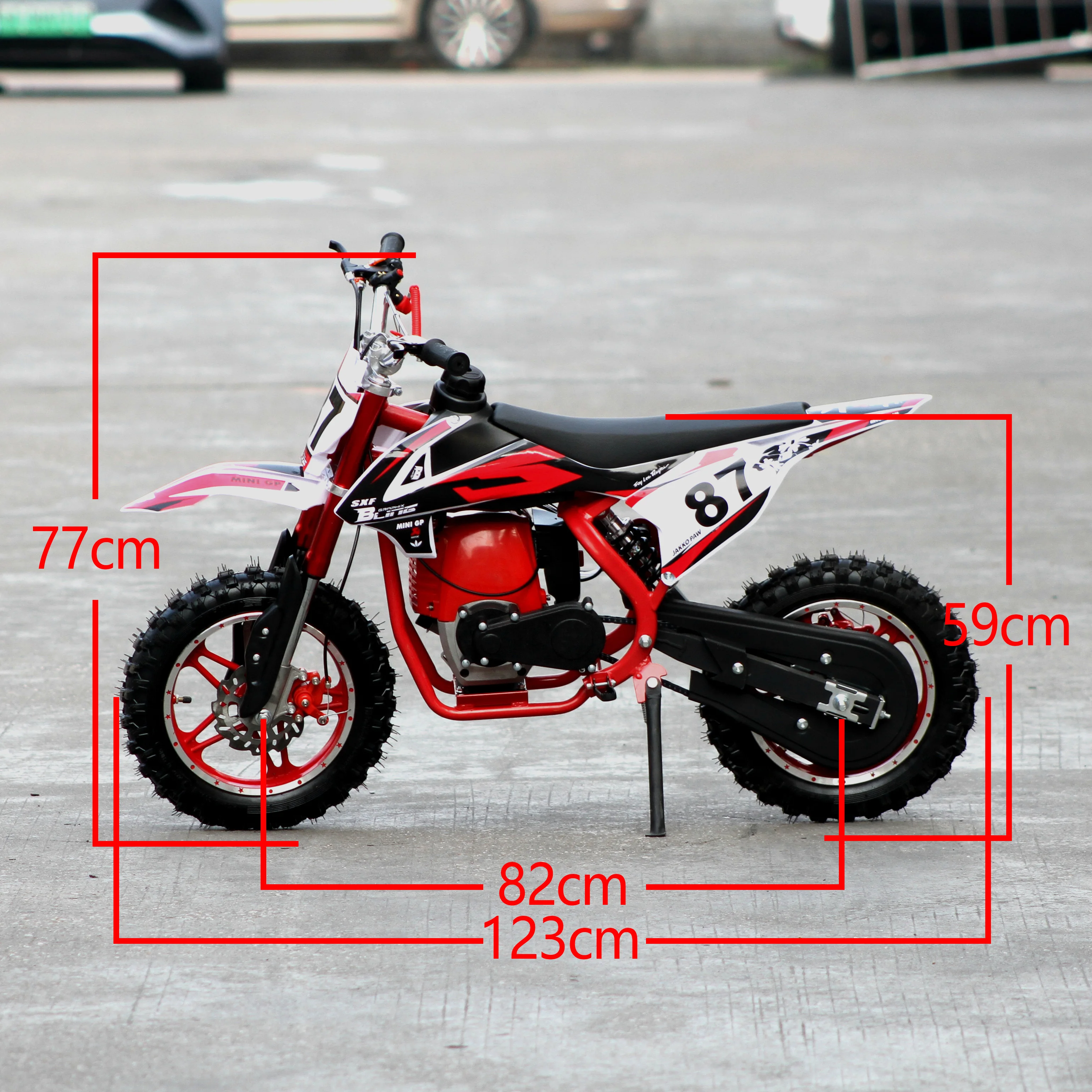 Modern design four-stroke hand pull start Gasoline-powered Kids Bike Mini Motorcycle Mini Dirt Bike 49cc