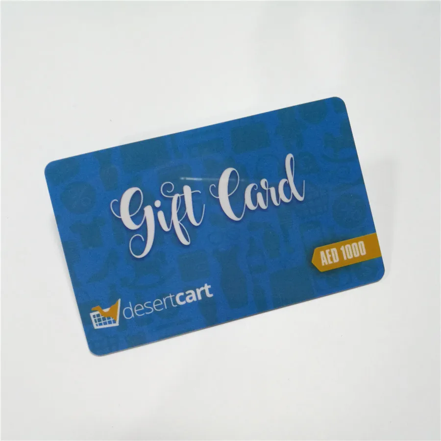 Credit card Size Barcode Printing PVC Gift Card with Custom package
