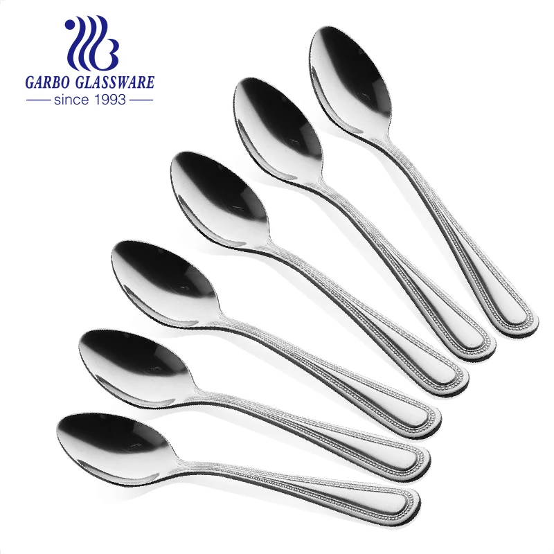 6 Inches Length Flatware   Stainless Steel  Tea Spoon  Durable   Tableware Cutlery Stainless Steel Dinner Knife Dessert Spoon