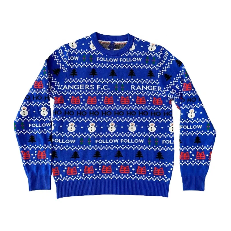 Custom logo ugly christmas cardigan sweater men 100% cotton fall winter designers loose cropped oversized knitted