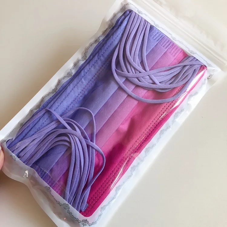 
PRIDE LGBT rainbow assorted color colorful tie dye custom logo adult designer printed disposable dust face cover for party 