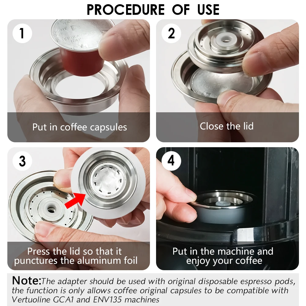 Hot Selling 1PCS Reusable Coffee Pods Adapter Converter Holder for Espresso Original Line Capsule