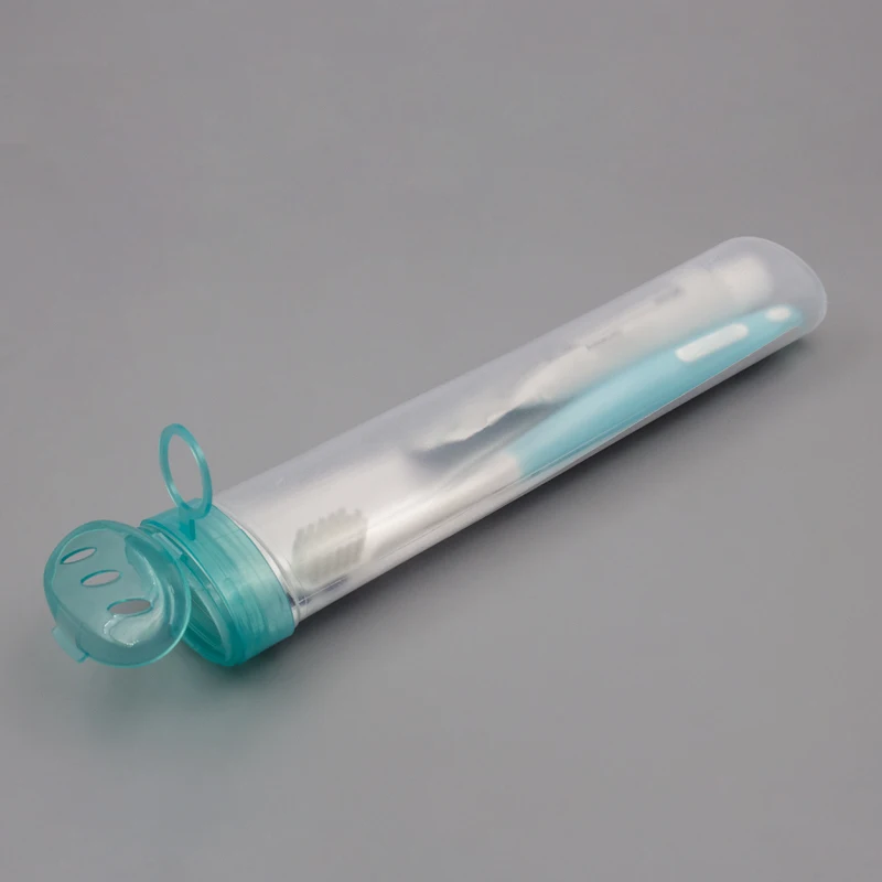 2024 Hot Sell Customized Color Travel Toothbrush Case Transparent Plastic Toothbrush Case For Manual Hotel Toothbrushes