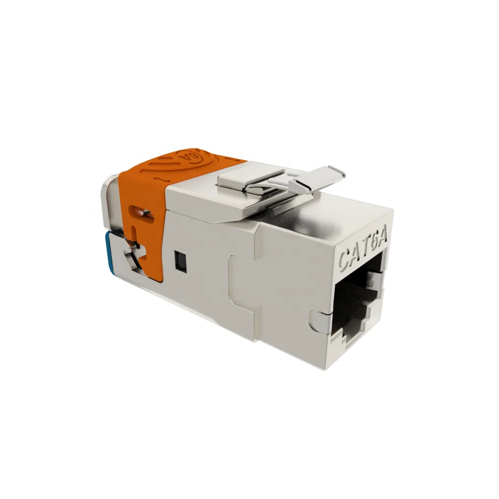 Новый продукт RJ45 экранированный безинструментальный 180 градусов Cat6A STP keystone