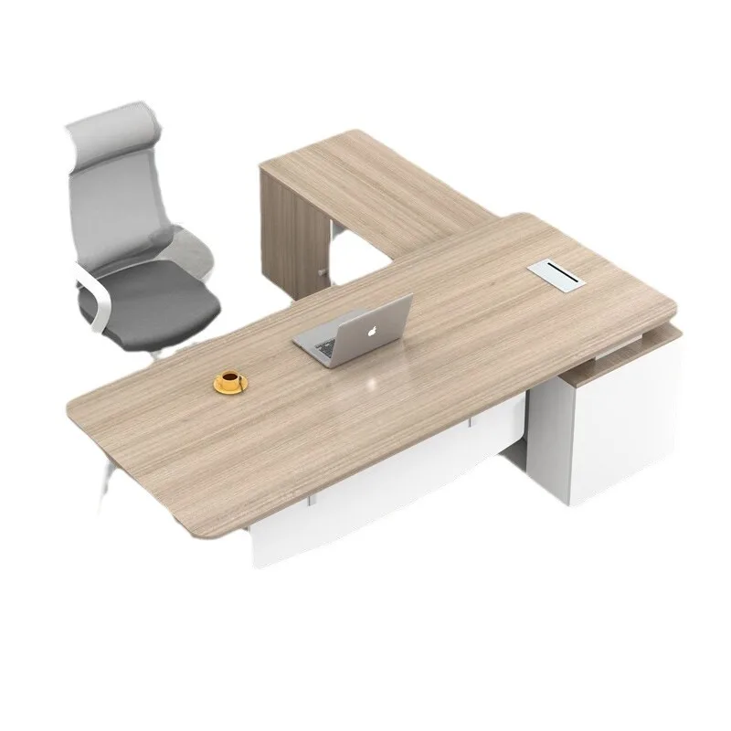 Modern CEO Boss L Shape Wooden Office Furniture Manager Executive Computer Desk