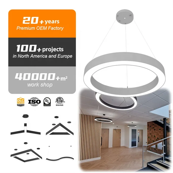 Brandon suspended chandeliers lighting 3 cct changeable modern light chandelier for home office supermarket