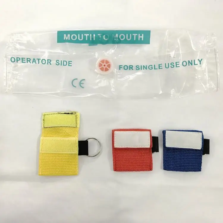 MM-CPR006B Disposable Emergency 10Pcs Keychain CPR Face Shield Mask
