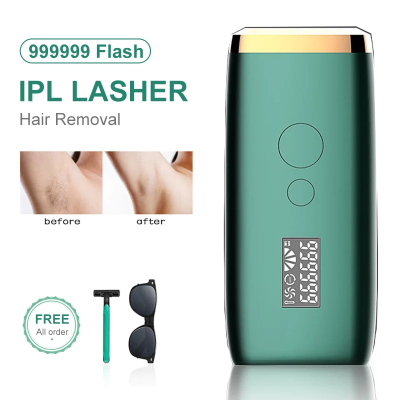 999999 Flashes New Laser Epilator IPL Photoepilator Laser Hair Removal Painless Body Hair Removal Machine
