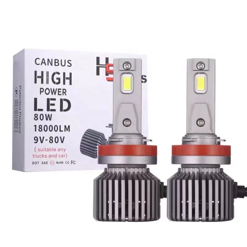auto led H9 plus led headlights h4 h7 h11 80w 8000lumen led bulb 9005 9006 9007 factory 20 - 299 sets