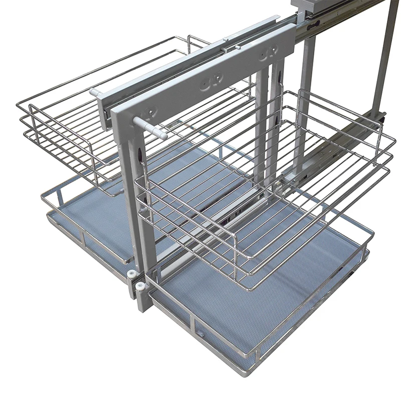 KITCHEN ORGANISED RACK pull out wire storage shelf cabinet drawer organizer basket kitchen magic corner basket