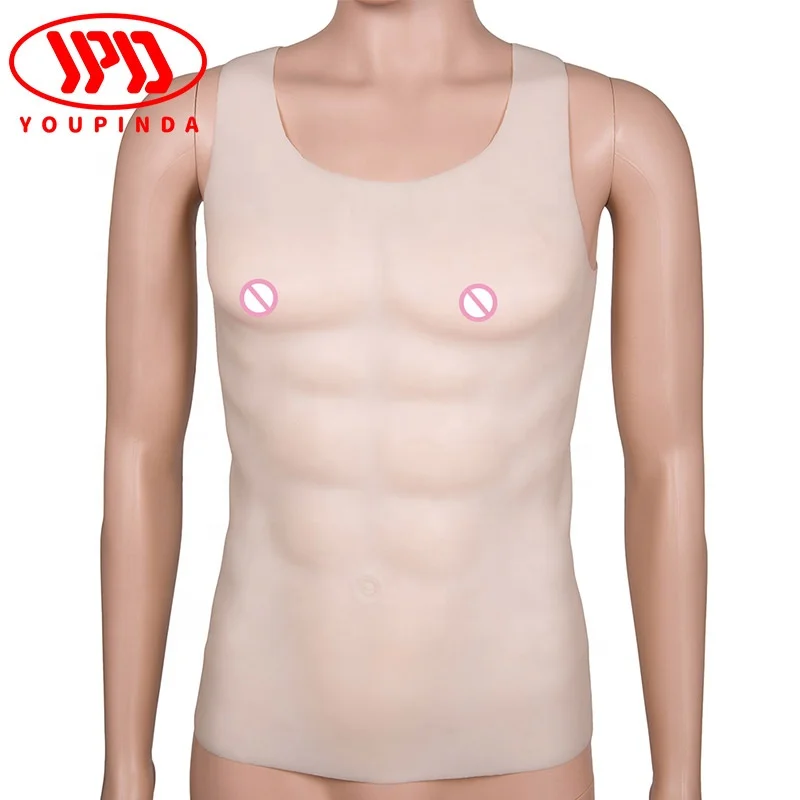 Artificial Chest Muscle Belly Macho Soft Silicone Man Artificial Simulation Muscles