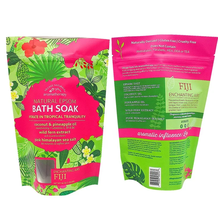 YLT Organic Natural Bath Soak Food Plastic Aluminium Foil Bags Hot Sale Custom Printing Matte Pouch Bath Salt Packaging