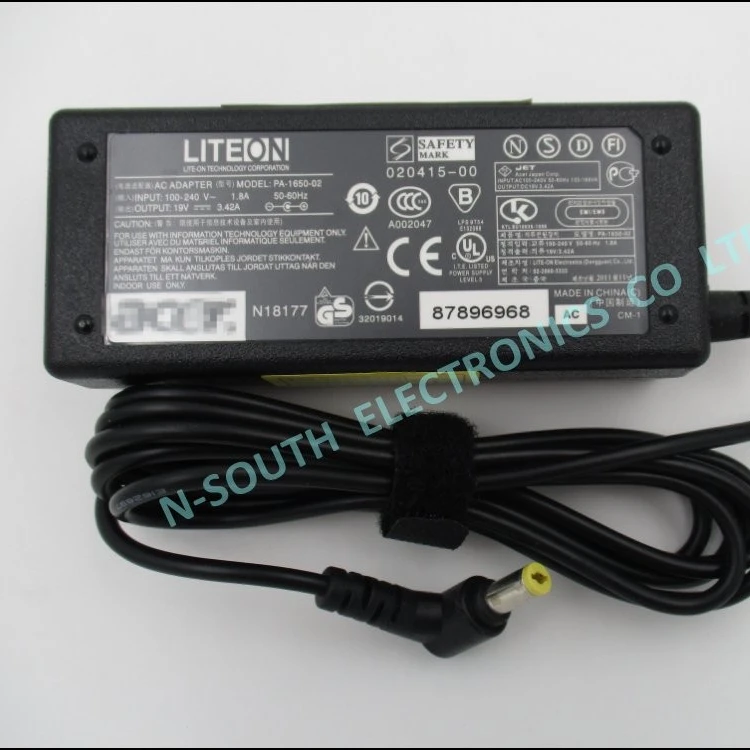wholesale price laptop ac adapter charger for acer 19v 3.42a pa-1650-02