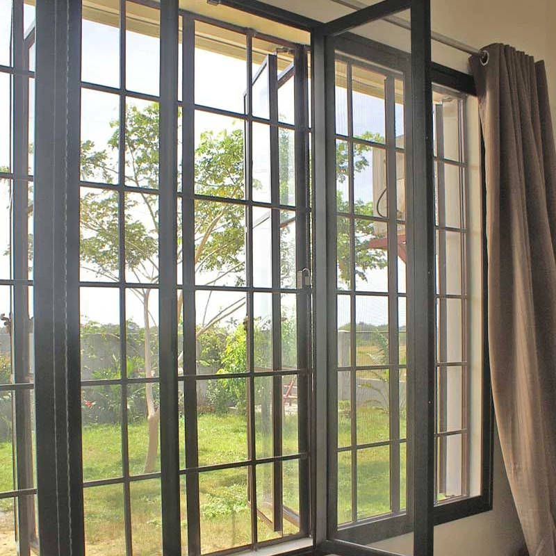 Современная кованая алюминиевая оконная решетка для решетки с противомоскитной сеткой и ценами