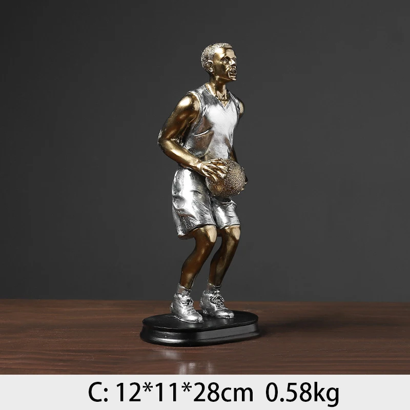 Basketball Player Sports Trophies Handicraft Resin Decoration Player Medal Custom Trophy