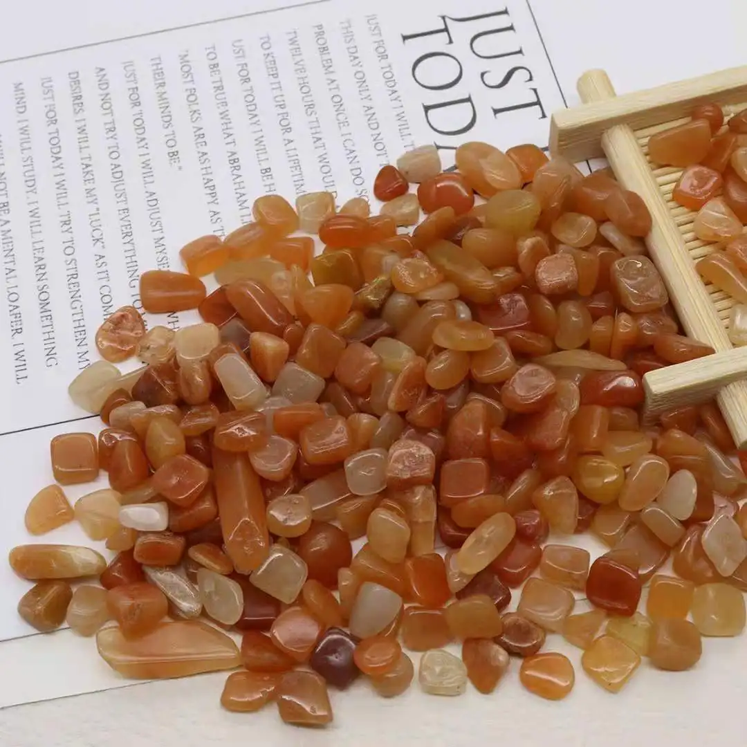 Natural ruby red Aventurine polished crystals healing tumbled stones crystal crushed stone garden stone