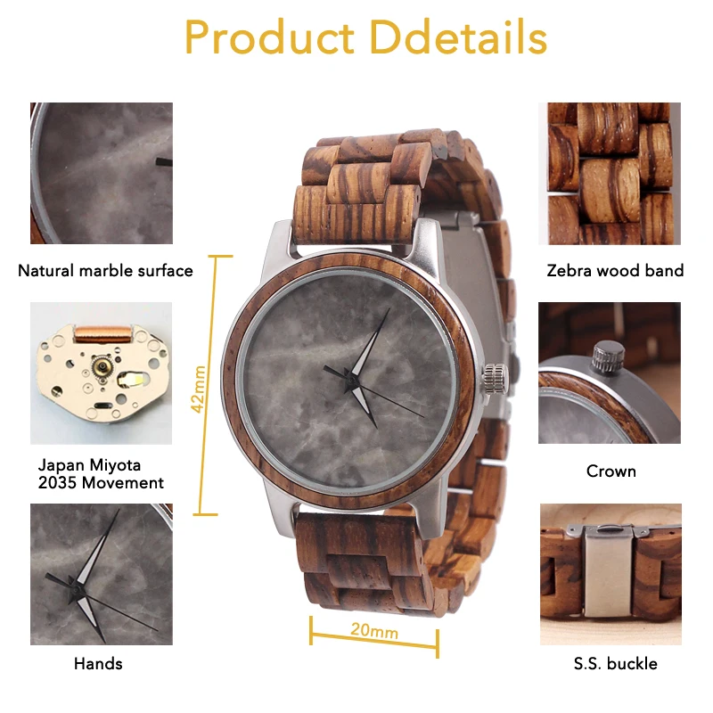 SOPEWOD New Arrival Japanese Quartz Movement Customize Wooden Watch Luxury Men Wristwatches Customized Gifts