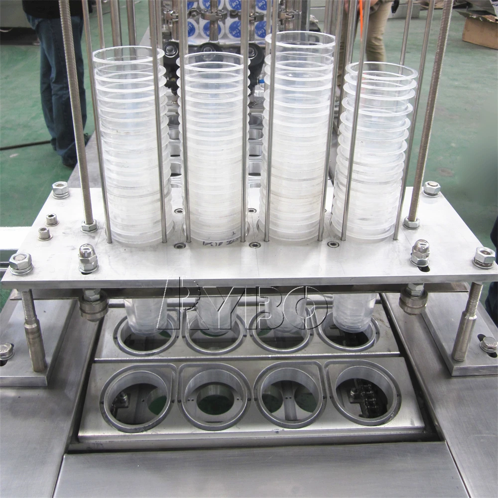Automatic small plastic cup bowl with lid dessert jelly milk yogurt mineral drinking water filling line sealing machine price