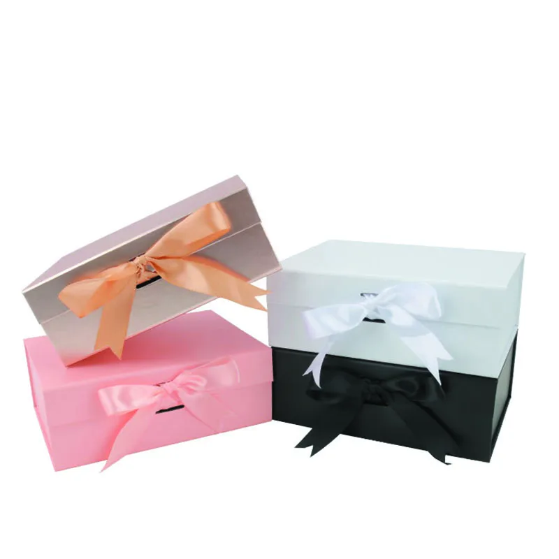 Hard Rigid Box Cardboard Paper Magnetic Paper Box Pink A4 Paper Box