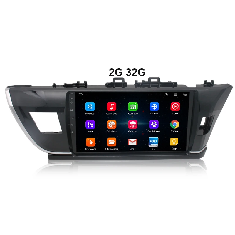 2G 32G 2Din Android10 Car Radio For Toyota Corolla Altis 2014-2016 Carplay Auto Radio Car Receiver GPS Navigation Blue tooth