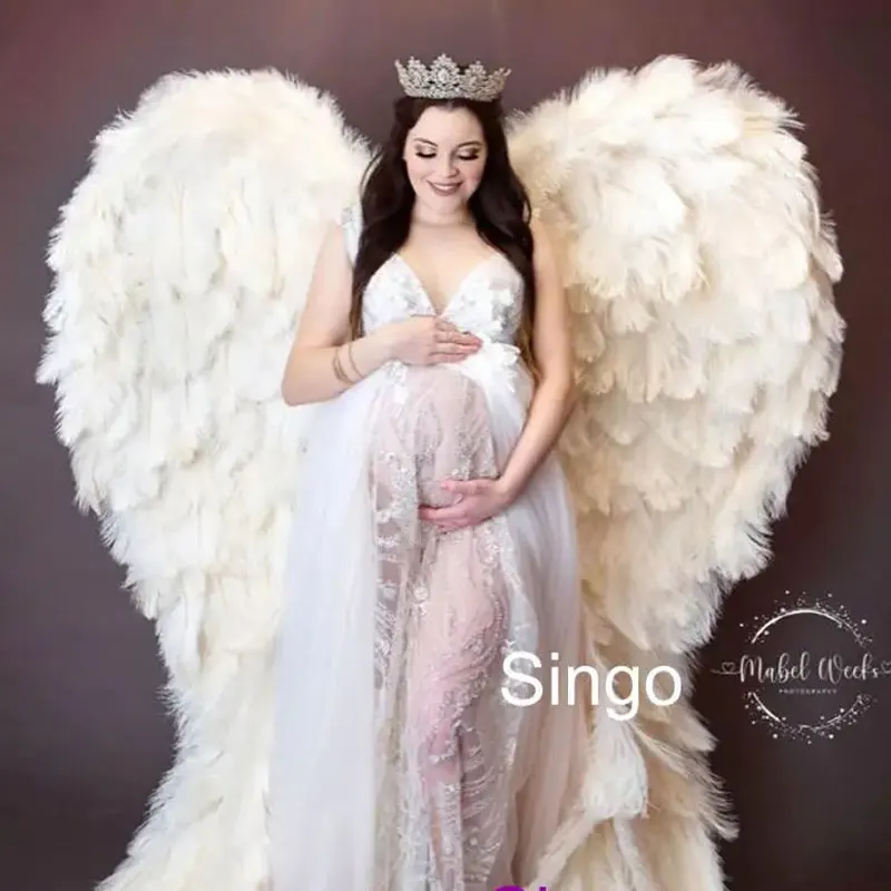 HOT Sexy photography props high quality Ostrich Feather pink white black Angel Wings Window Display Wedding Party Bar Decor