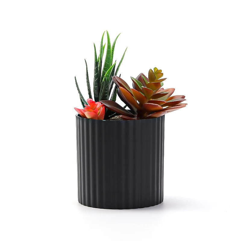 Duofu Home Decor Succulent Artificial Plant Potted DIY Decorative Baubles Holiday Decorations