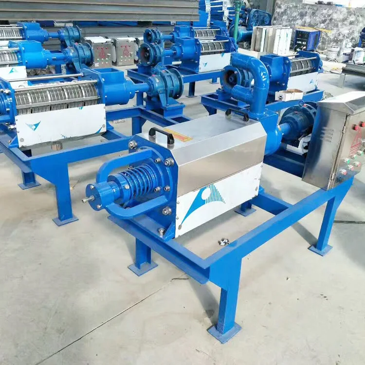 animal manure dehydrator/chicken dung dewatering seperator/screw press solid liquid separator/organic fertilizer making machine