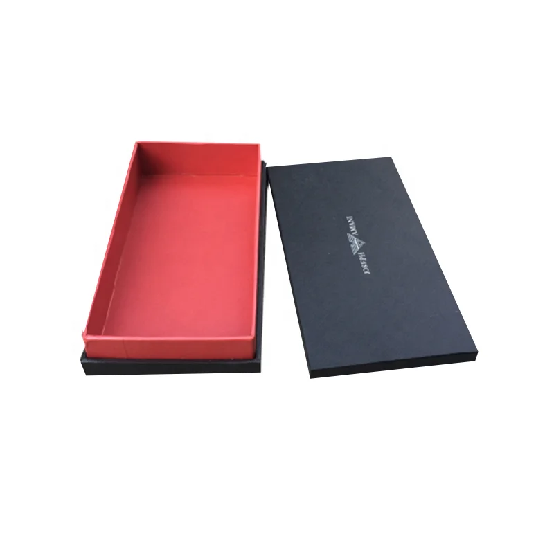 Wholesale Rigid Black Clothing Dress Gift Box Custom Silver Stamping Logo Costume Packaging Box
