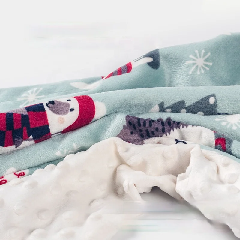 2021 New Design Promotional Gift Amazon Hot Sell Baby Minky Dot Blanket Swaddle Blanket