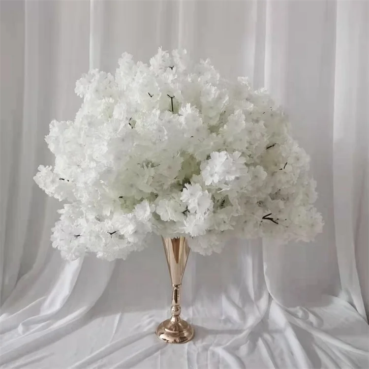 YR 2101 Rose  Floral Artificial Flower Ball For Wedding Decoration,Cherry Blossom Flower Centerpieces For Wedding Table