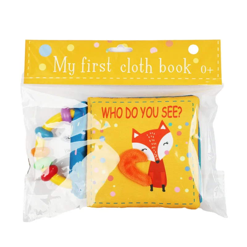 New arrival baby fabric cloth book kids toys early learning educational toys with handle