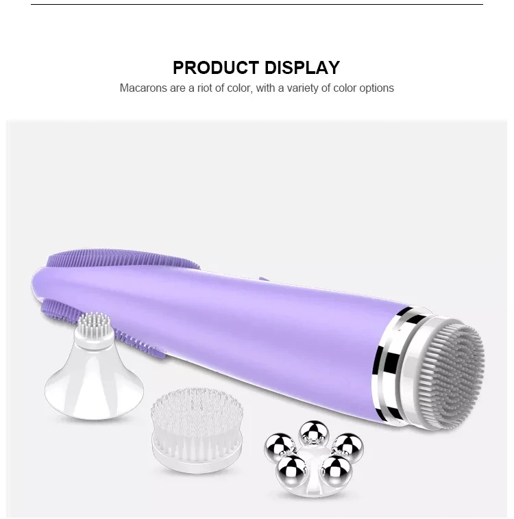 Best sell 4 in 1 multifunctional face makeup cleaner electric facial cleansing brush with Dropshipping
