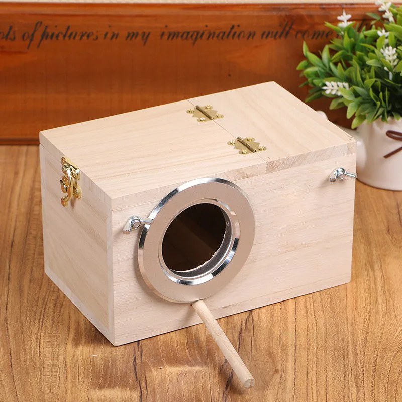 Joysing Durable Budgie Bird Nest Box House High Quality Wood Breeding Box for Birds Parrotlets Eco Friendly Mating Box