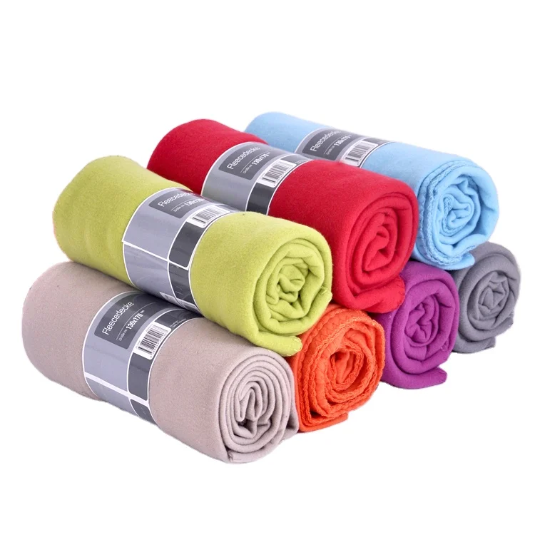 promotion various colors bulk wholesale cheap fleece blankets