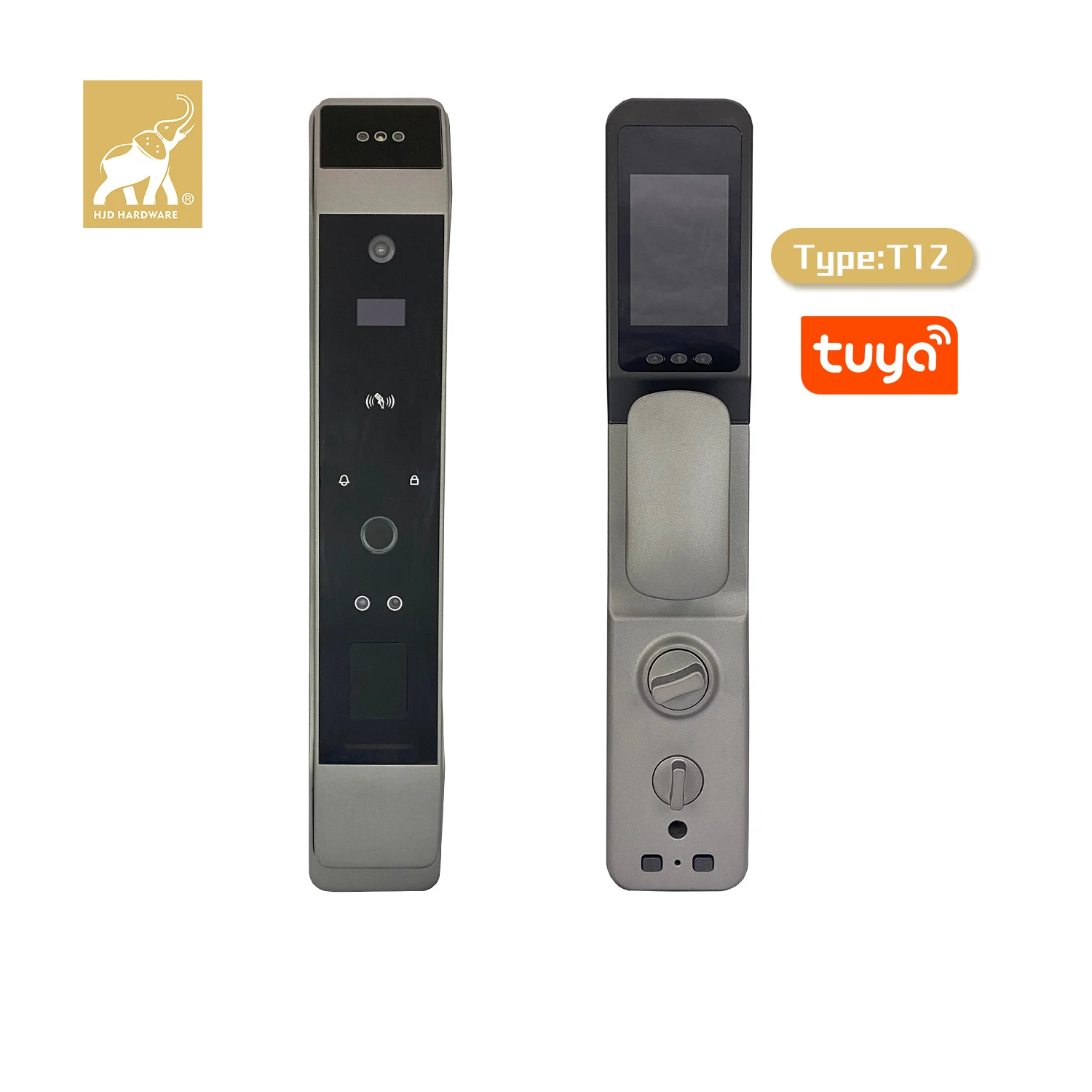 HJD smart camera tuya app home wireless automatic lock screen lock password code fingerprint code digital lock with door bell