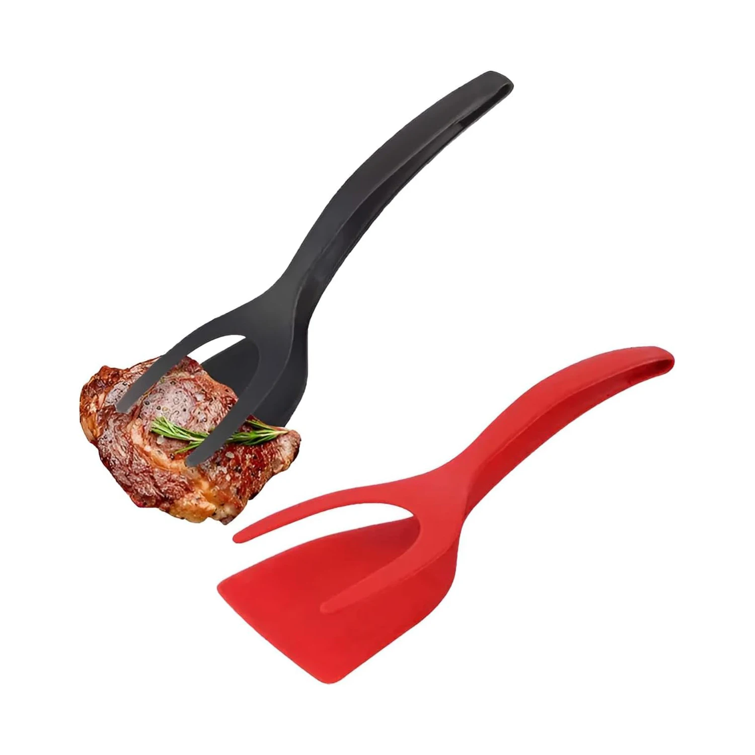 OEM&ODM Steak Egg Grip Flip Clip Tong Silicone Spatula Customized Utensils Hotselling New 30.5*8.5cm Multi-functional 2 in 1